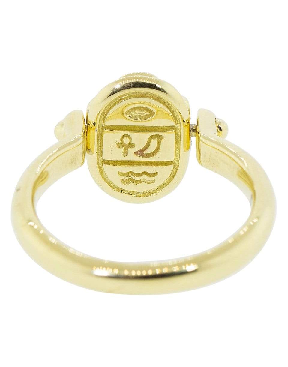 PAMELA LOVE-Pave Diamond Rotating Scarab Ring-YELLOW GOLD