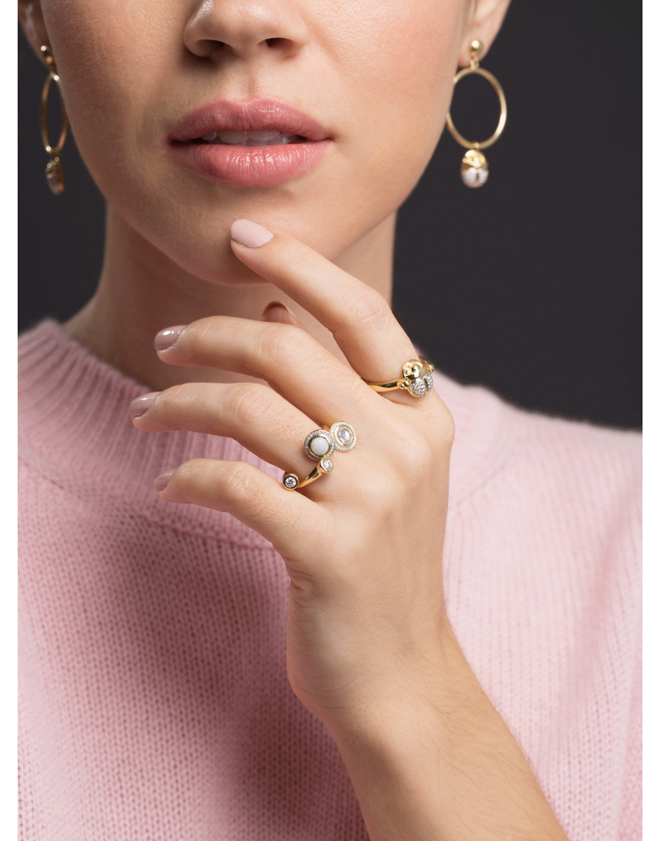 PAMELA LOVE-Pave Diamond Rotating Scarab Ring-YELLOW GOLD