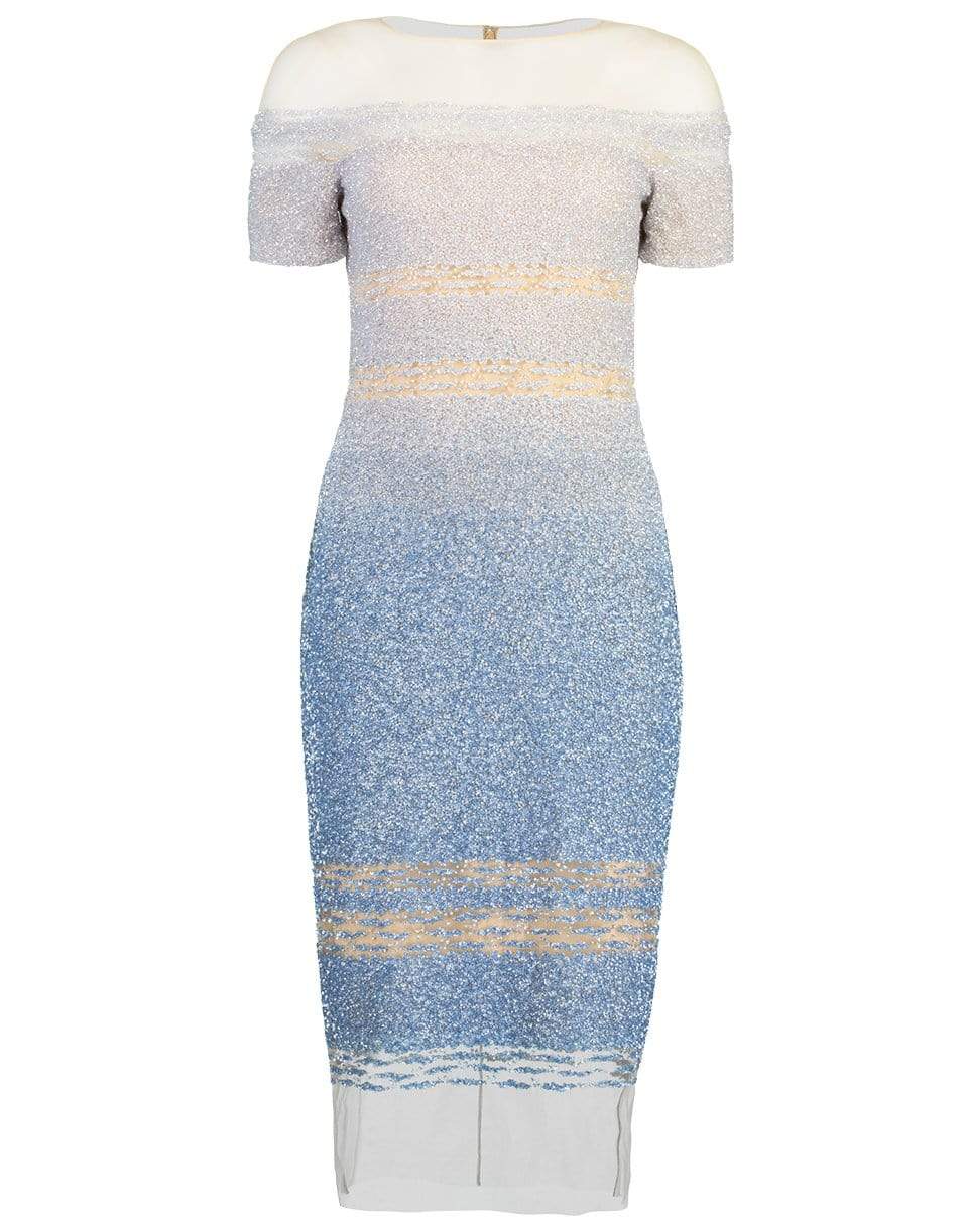 PAMELLA ROLAND-Ombre Sequin Cocktail - Blue-
