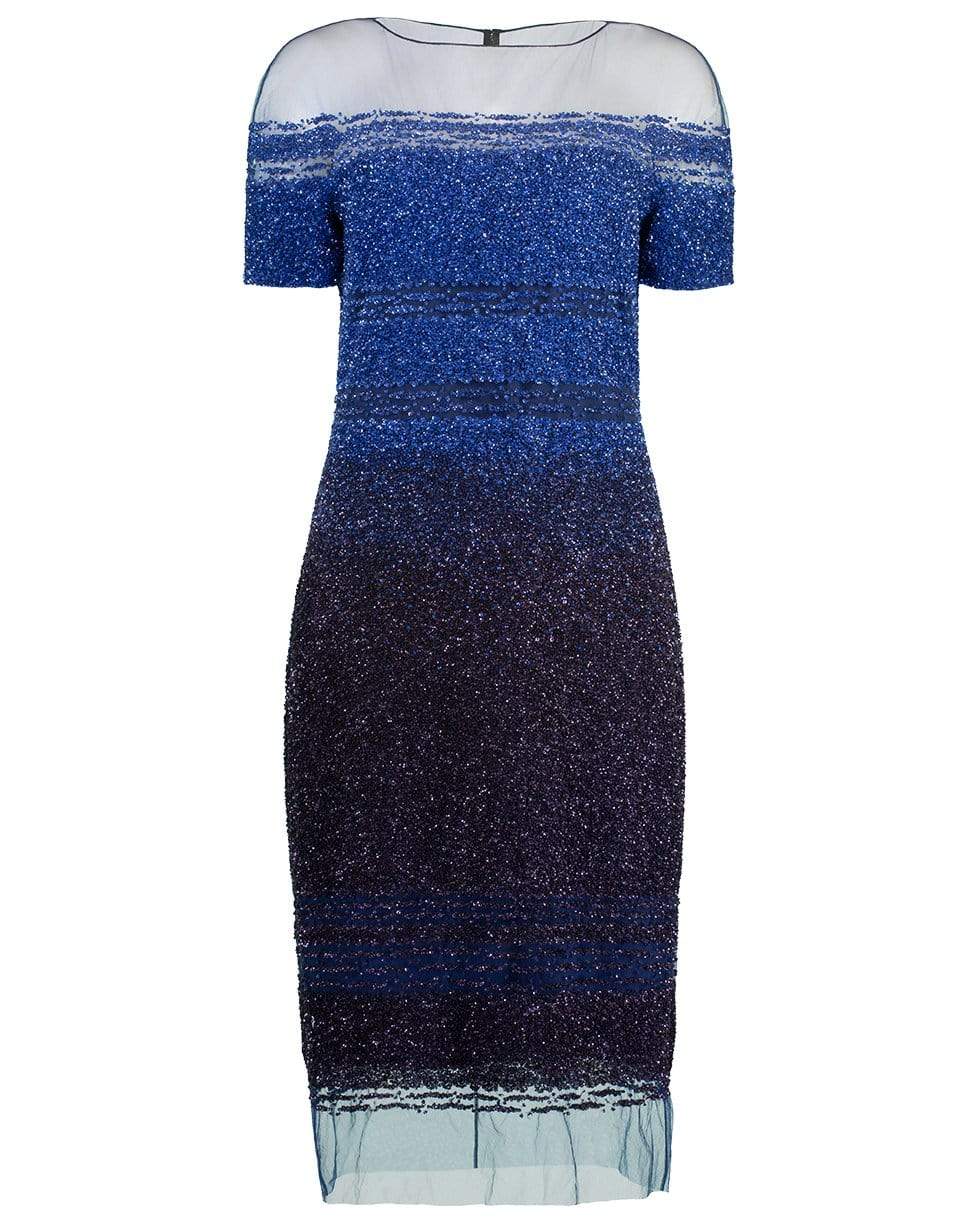 PAMELLA ROLAND-Ombre Sequin Cocktail - Cobalt-