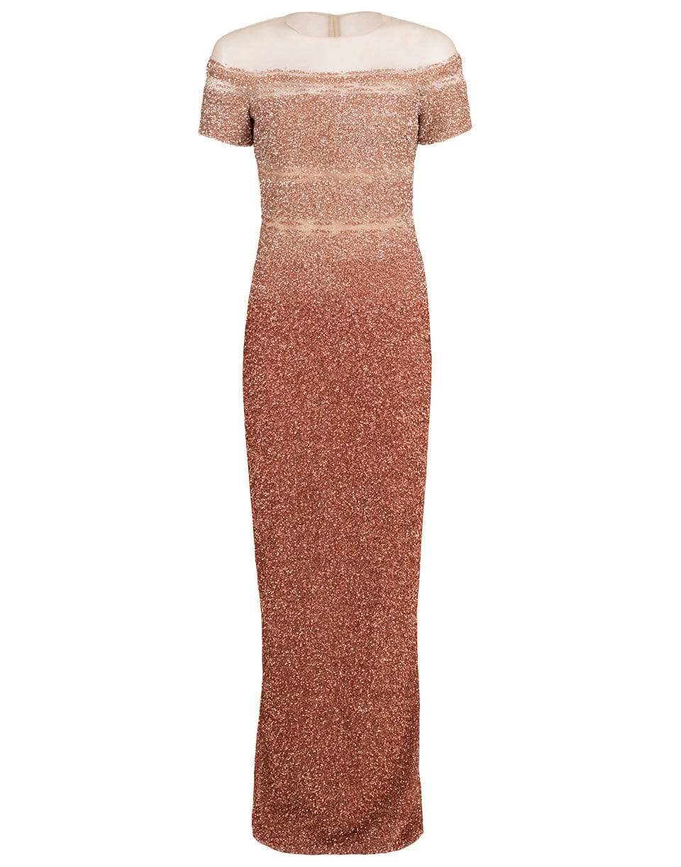 PAMELLA ROLAND-Ombre Sequin Gown-