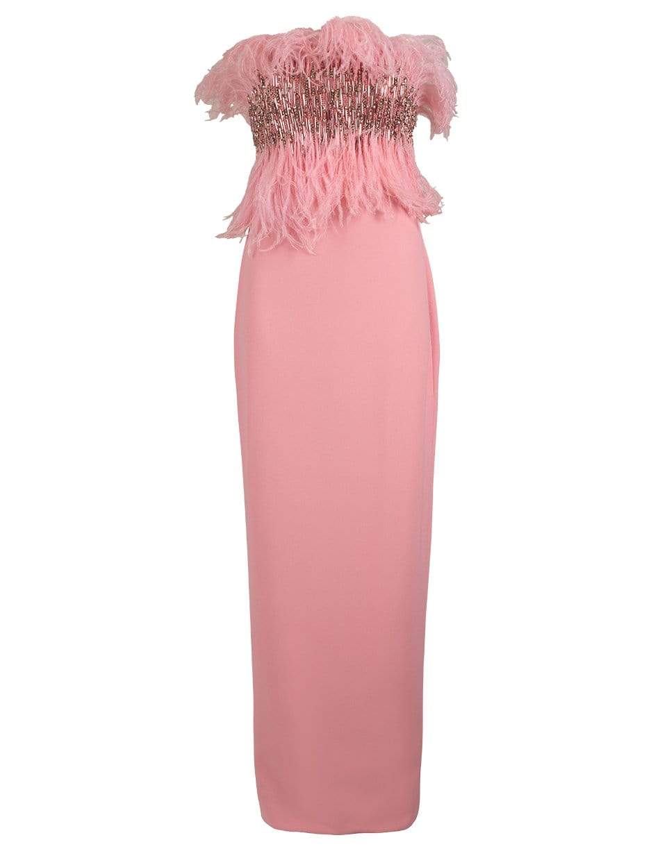 PAMELLA ROLAND-Stretch Crepe With Crystals Column Dress-PALEROSE