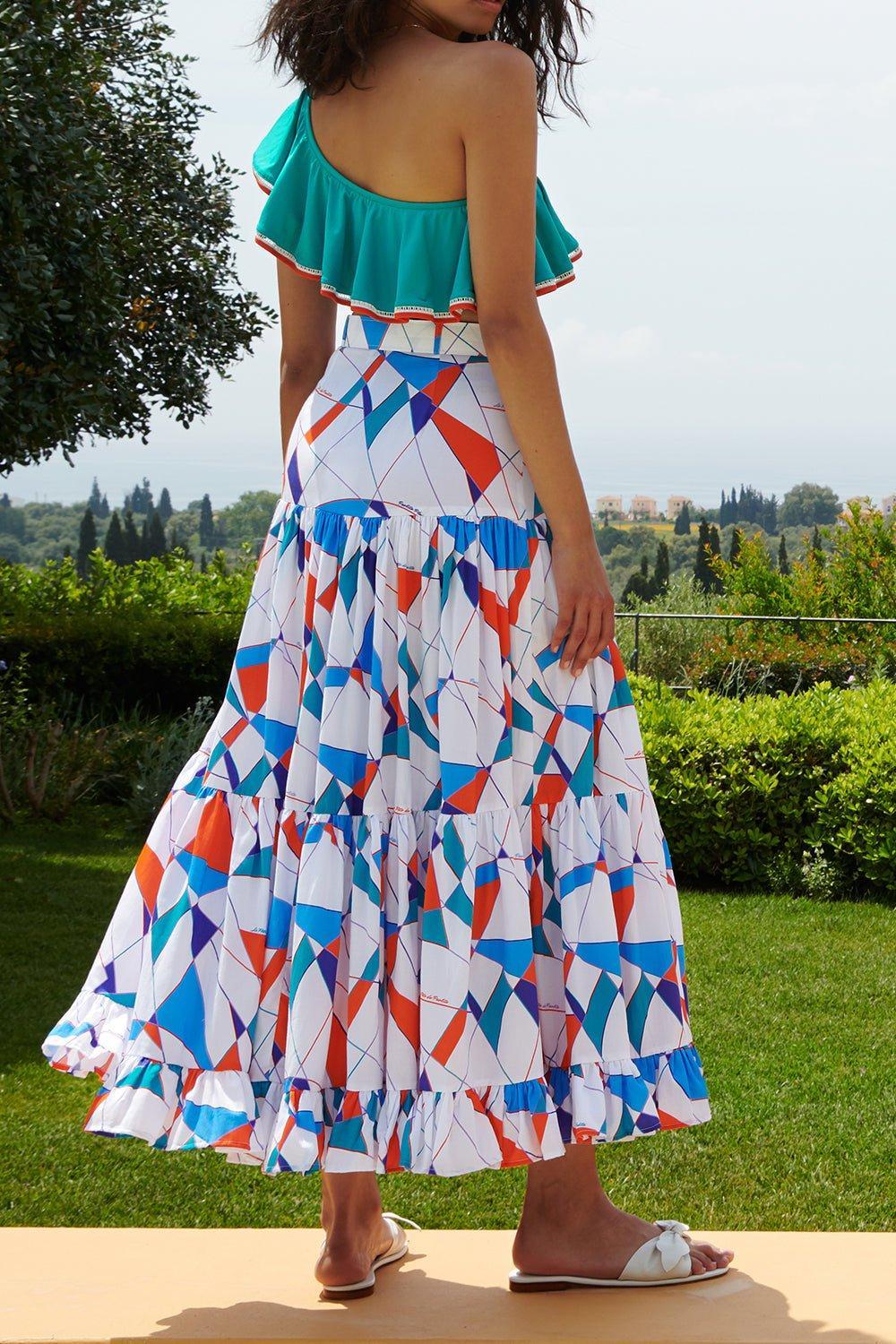 PAOLITA-Button Maxi Skirt-