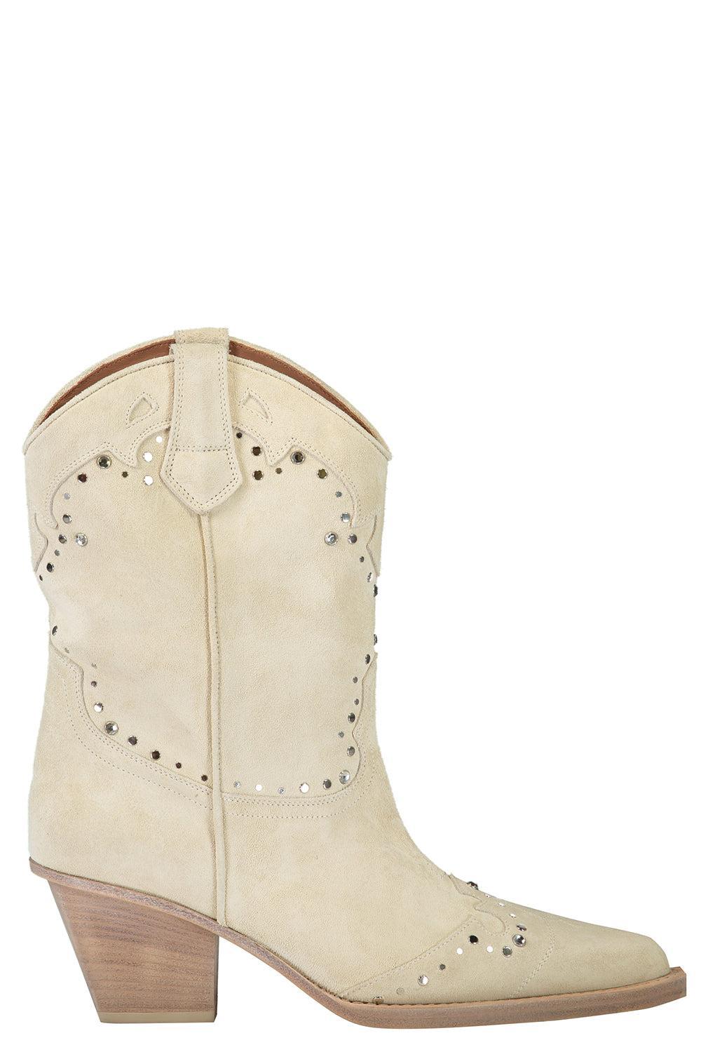 Janice Suede Boots - Angora-ANGORA-36.5-SHOEBOOT-PARIS TEXAS