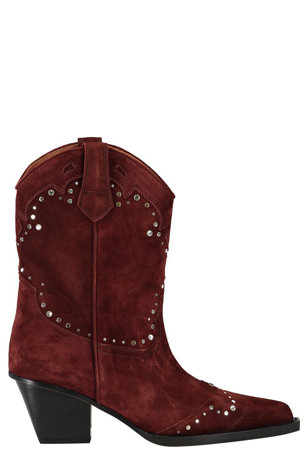 Janice Suede Boots - Mogano-MOGANO-37-SHOEBOOT-PARIS TEXAS