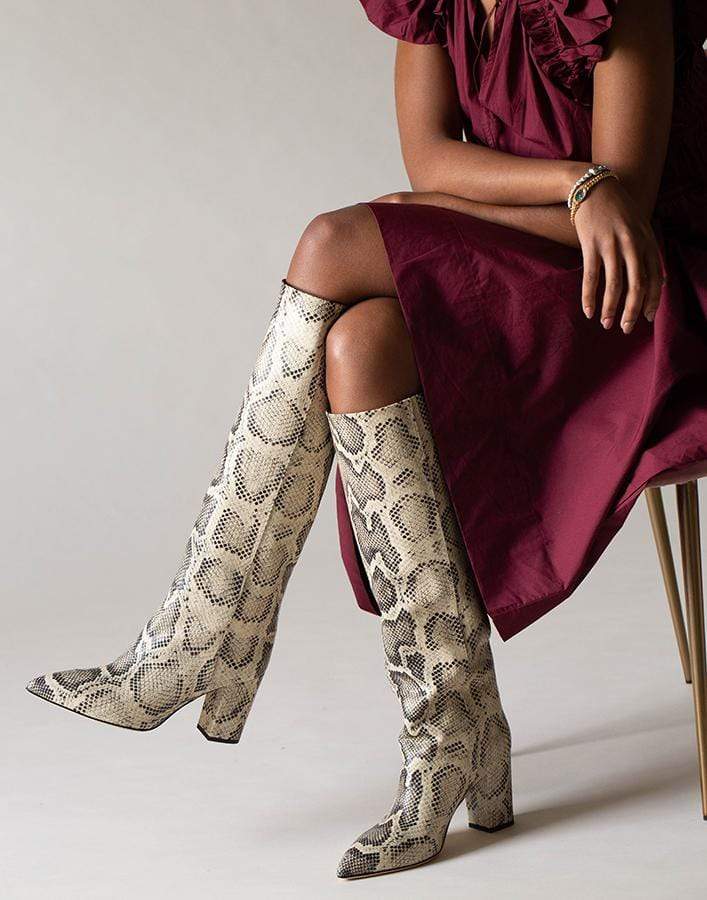 PARIS TEXAS-Python Print Tall Boot-