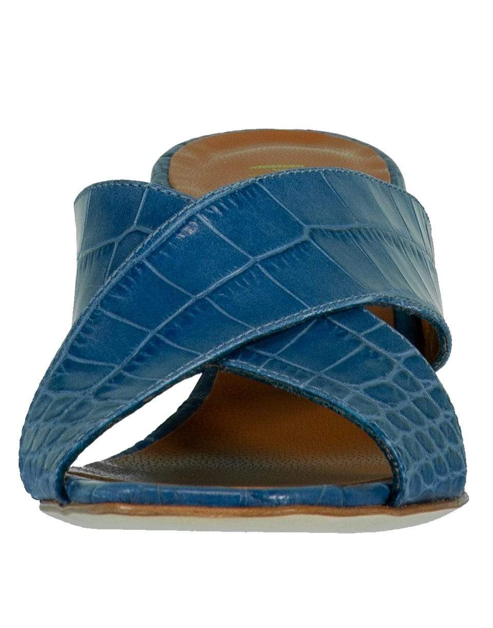 PARIS TEXAS-Moc Croco Crossover Mules-