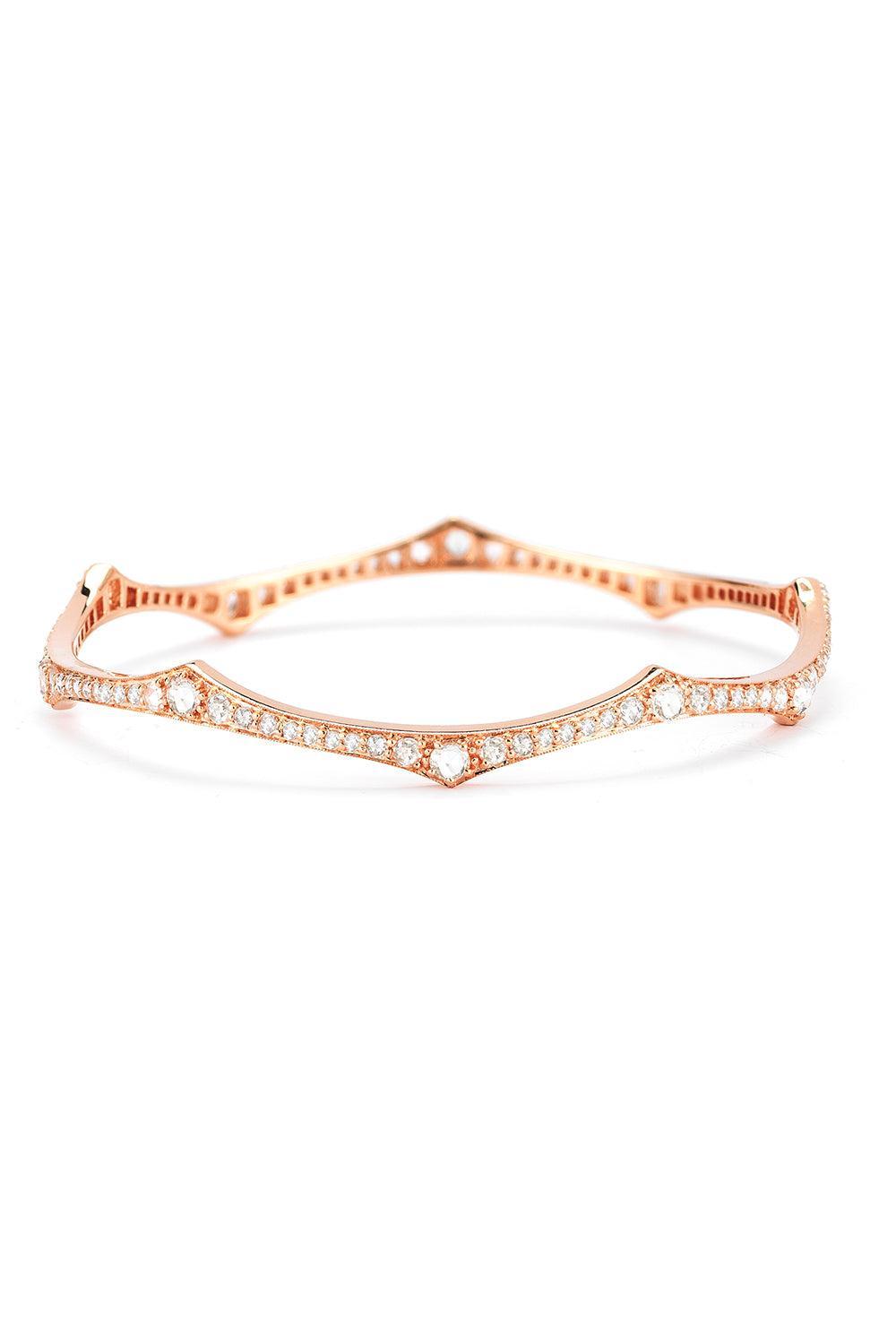 Ecclesia Diamond Bangle Bracelet-ROSE GOLD-JEWELRYFINE JEWELBRACELET O-PARULINA