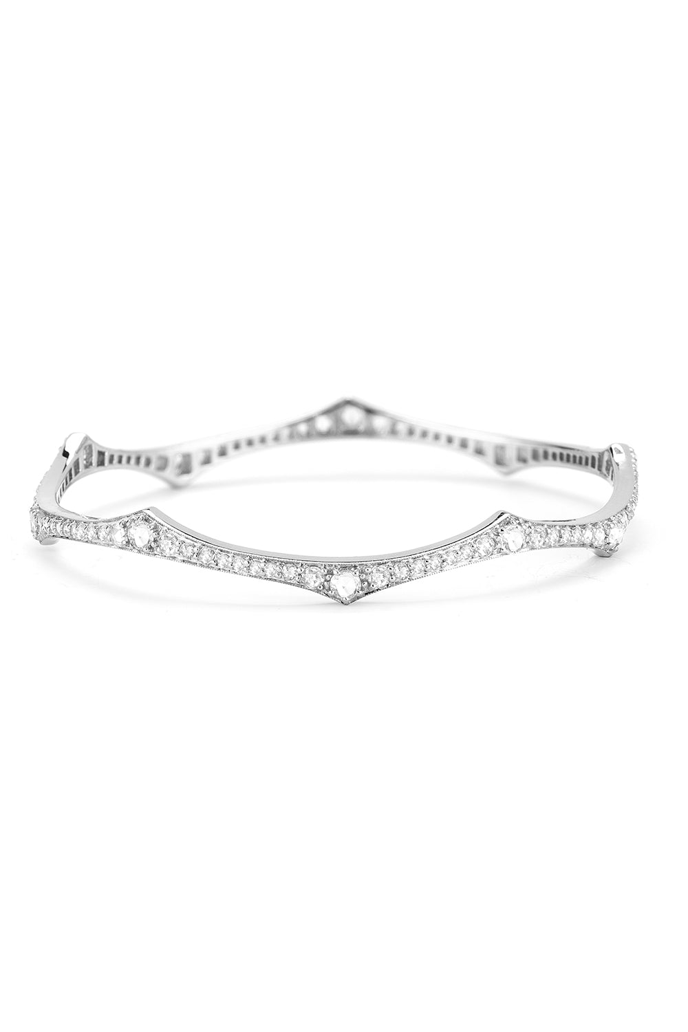 Ecclesia Diamond Bangle Bracelet-WHITE GOLD-JEWELRYFINE JEWELBRACELET O-PARULINA