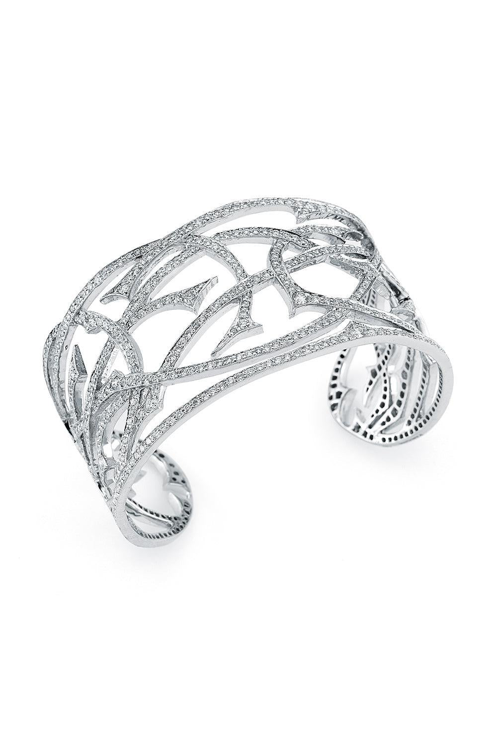 Vines In The Woods Diamond Bracelet-WHITE GOLD-JEWELRYFINE JEWELBRACELET O-PARULINA