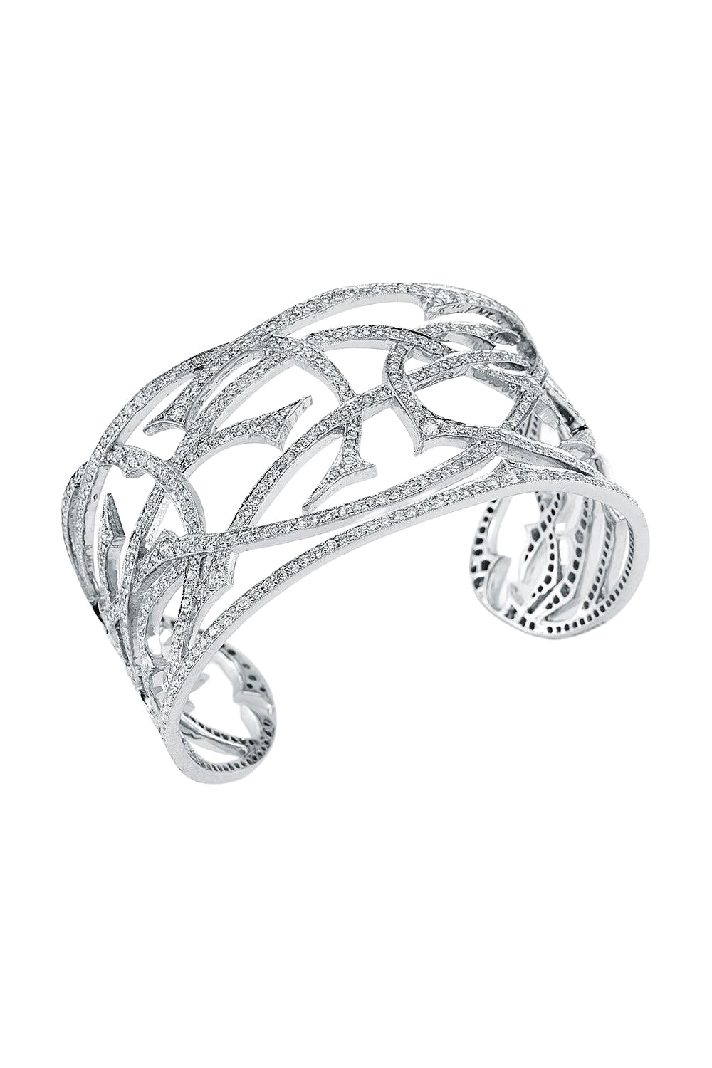 Vines In The Woods Diamond Bracelet-WHITE GOLD-JEWELRYFINE JEWELBRACELET O-PARULINA