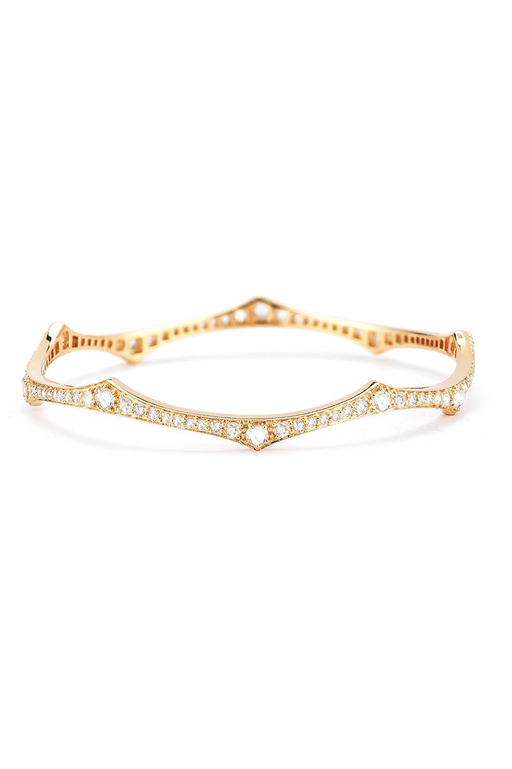 Ecclesia Diamond Bangle Bracelet-YELLOW GOLD-JEWELRYFINE JEWELBRACELET O-PARULINA