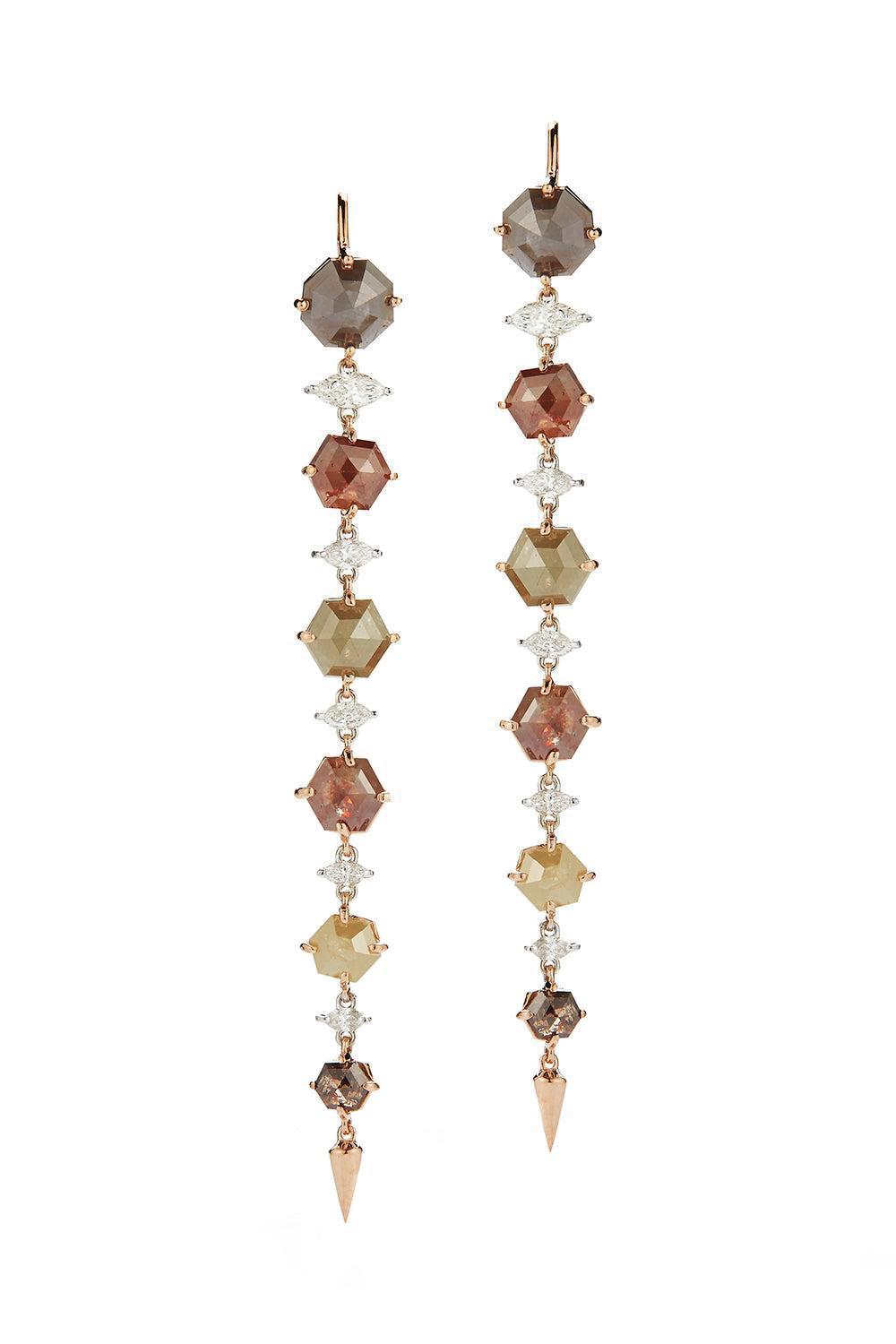 Diamond Ecclesia Earrings-ROSE GOLD-JEWELRYFINE JEWELEARRING-PARULINA