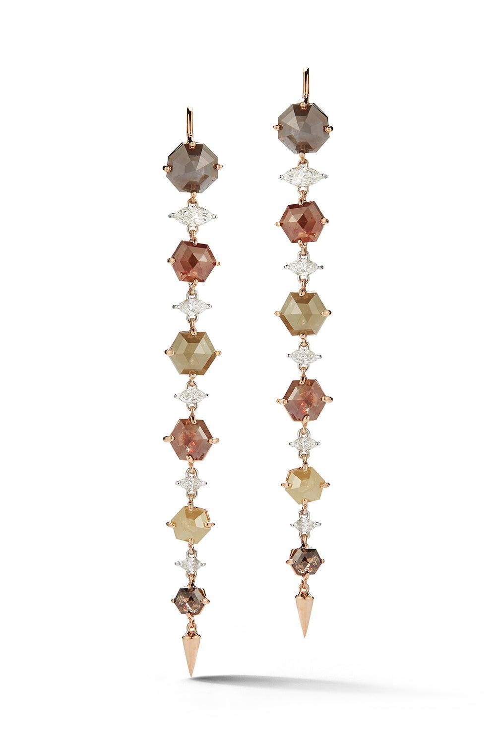 Diamond Ecclesia Earrings-ROSE GOLD-JEWELRYFINE JEWELEARRING-PARULINA