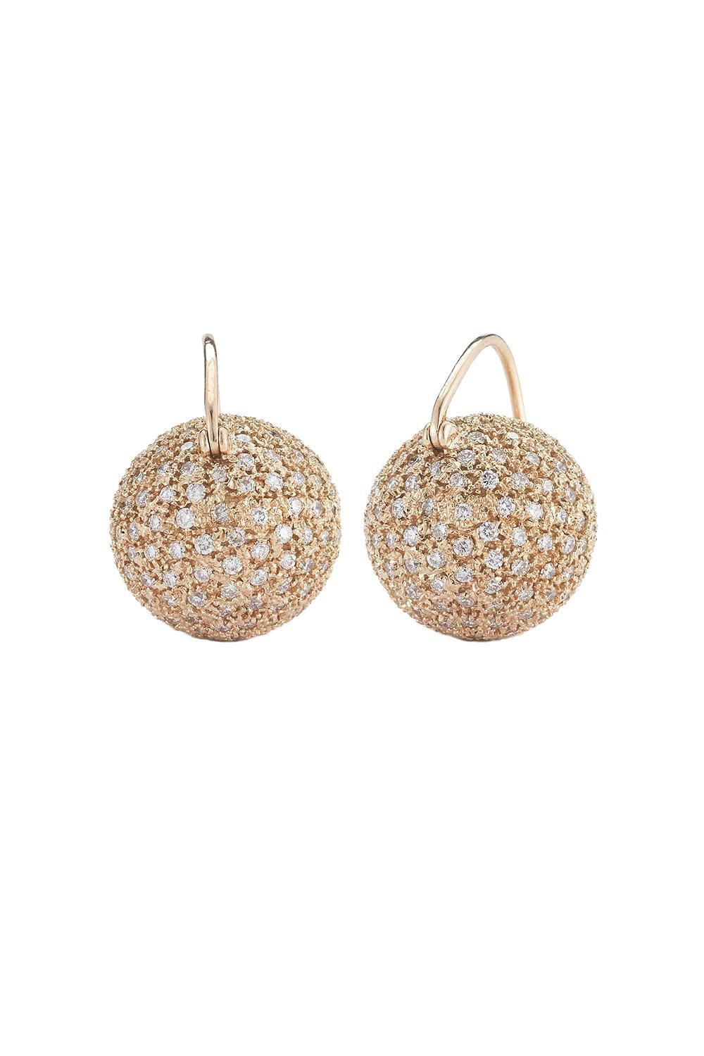 Ecclesia Diamond Ball Earrings-ROSE GOLD-JEWELRYFINE JEWELEARRING-PARULINA
