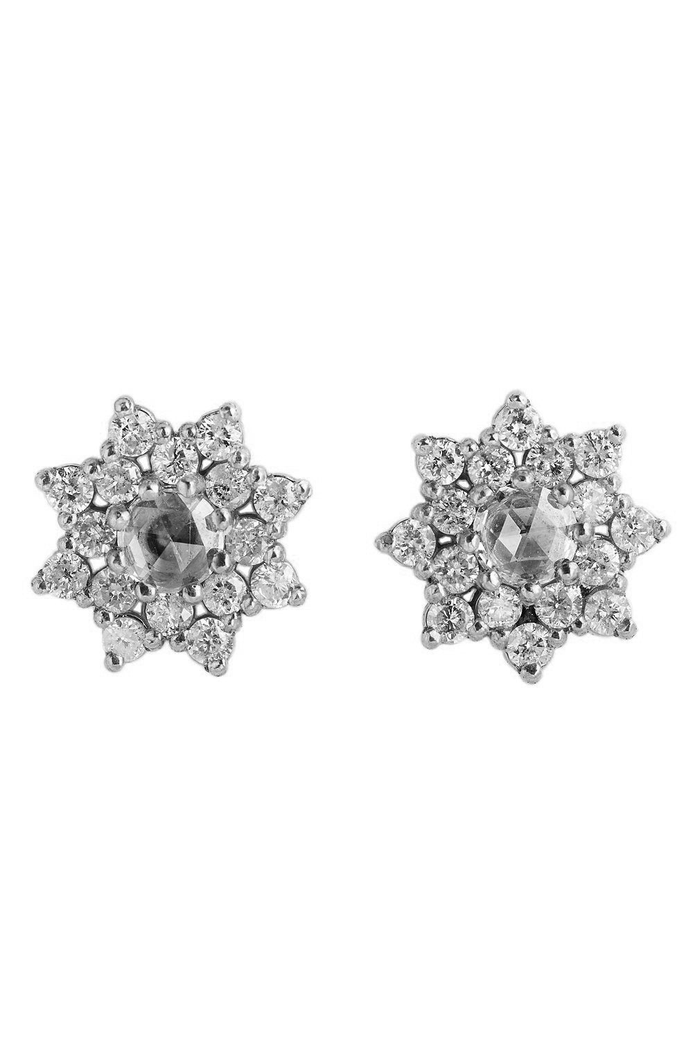Sherzade Diamond Stud Earrings-WHITE GOLD-JEWELRYFINE JEWELEARRING-PARULINA