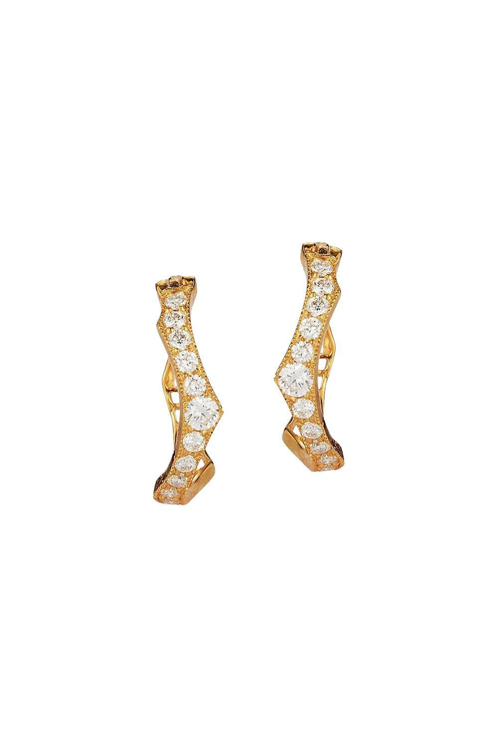 Briar Diamond Huggie Earrings-YELLOW GOLD-JEWELRYFINE JEWELEARRING-PARULINA