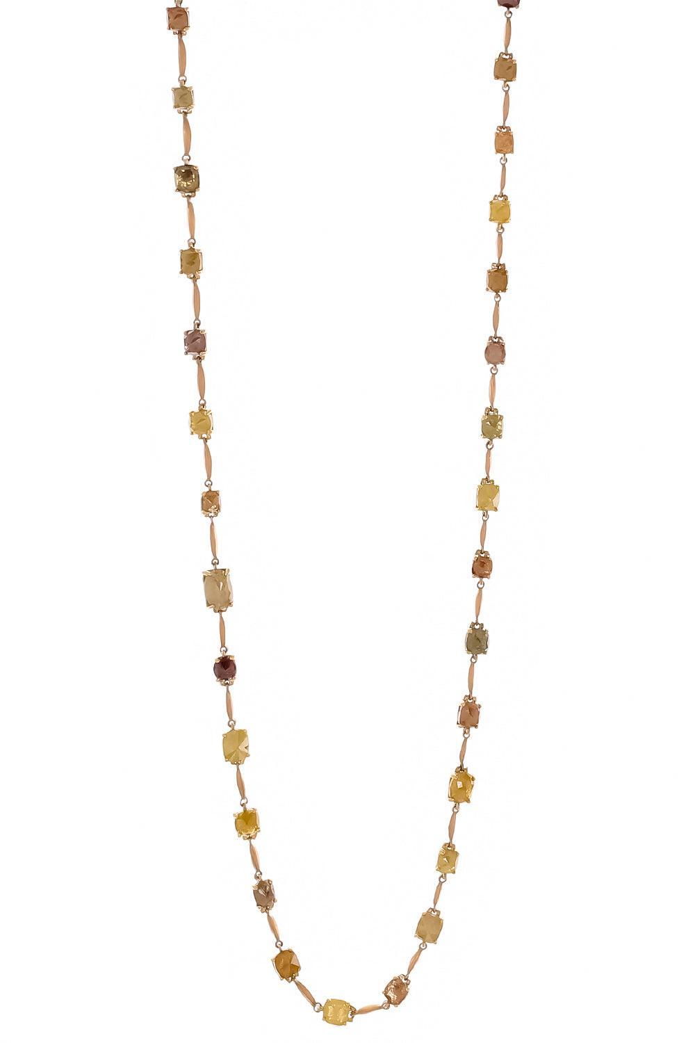 Diamond Color Necklace-ROSE GOLD-JEWELRYFINE JEWELNECKLACE O-PARULINA
