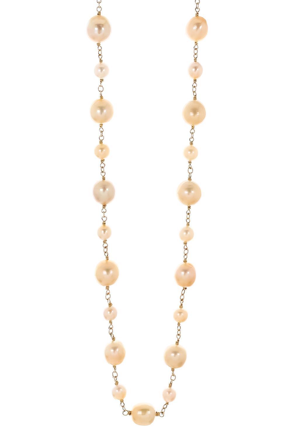 Pearl Isle Of Capri Necklace-YELLOW GOLD-JEWELRYFINE JEWELNECKLACE O-PARULINA