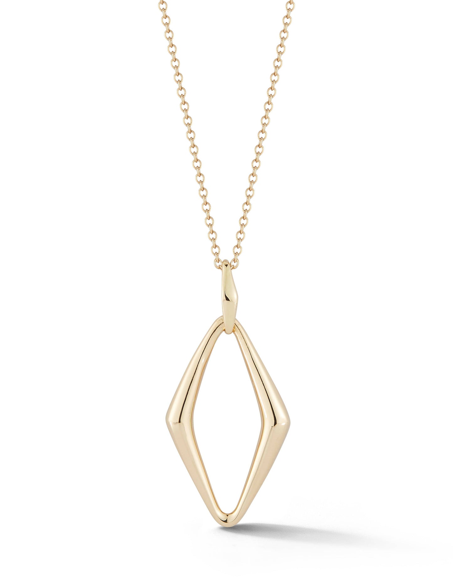PARULINA-Point to Heaven Gold Link Pendant Necklace-YELLOW GOLD
