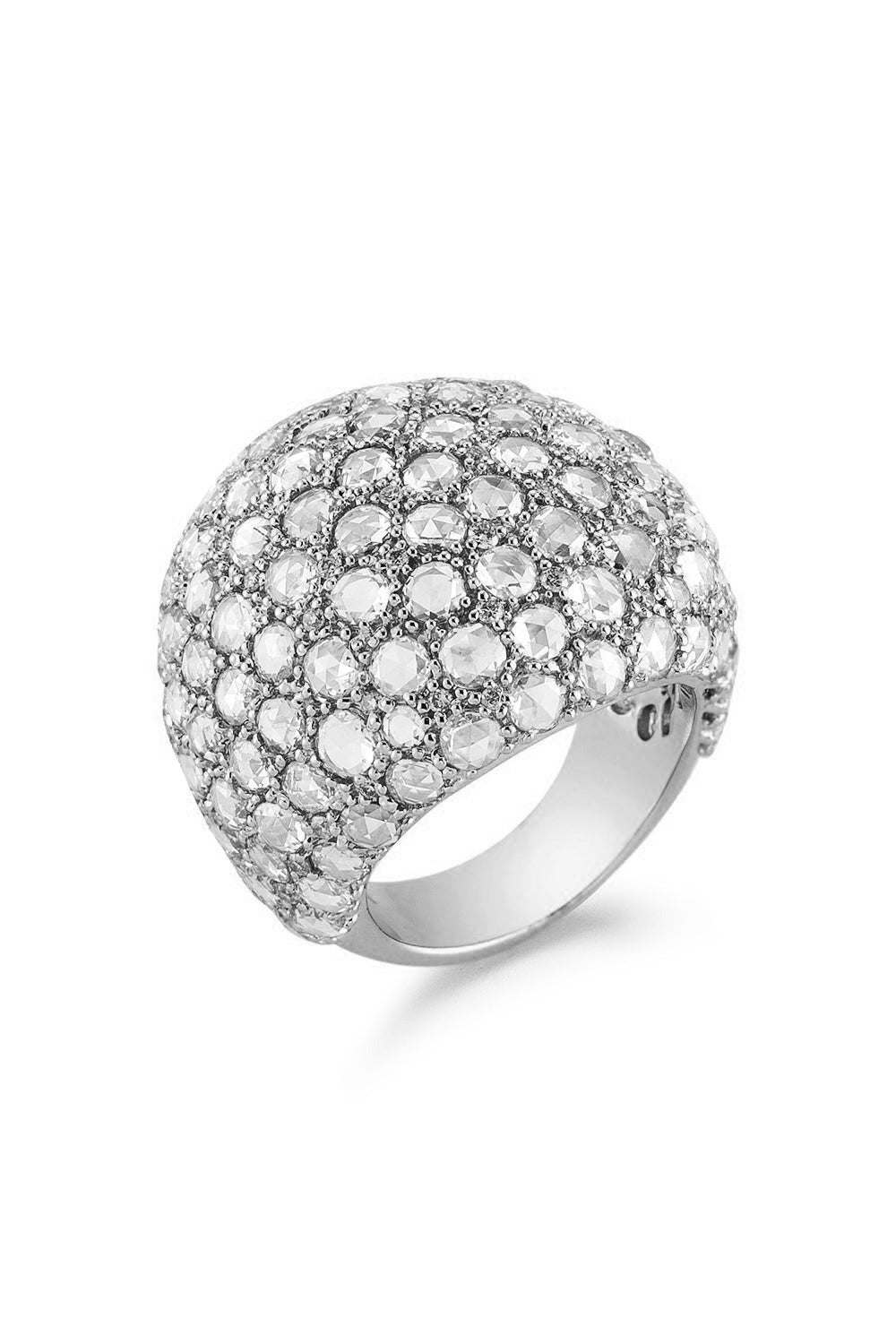 Domed Diamond Ecclesia Ring-WHITE GOLD-6.5-JEWELRYFINE JEWELRING-PARULINA