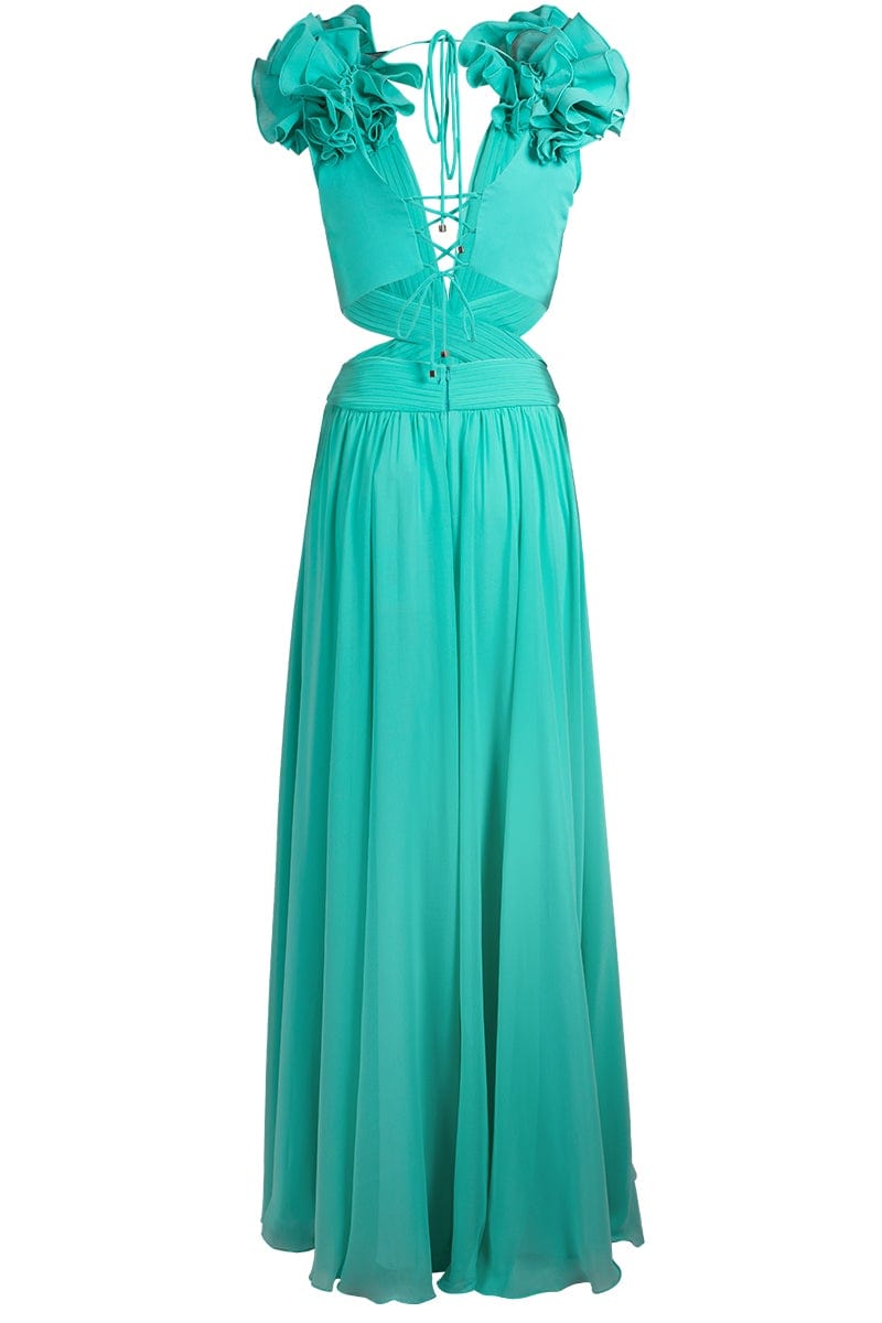 PATBO-Flutter Sleeve Maxi Dress-