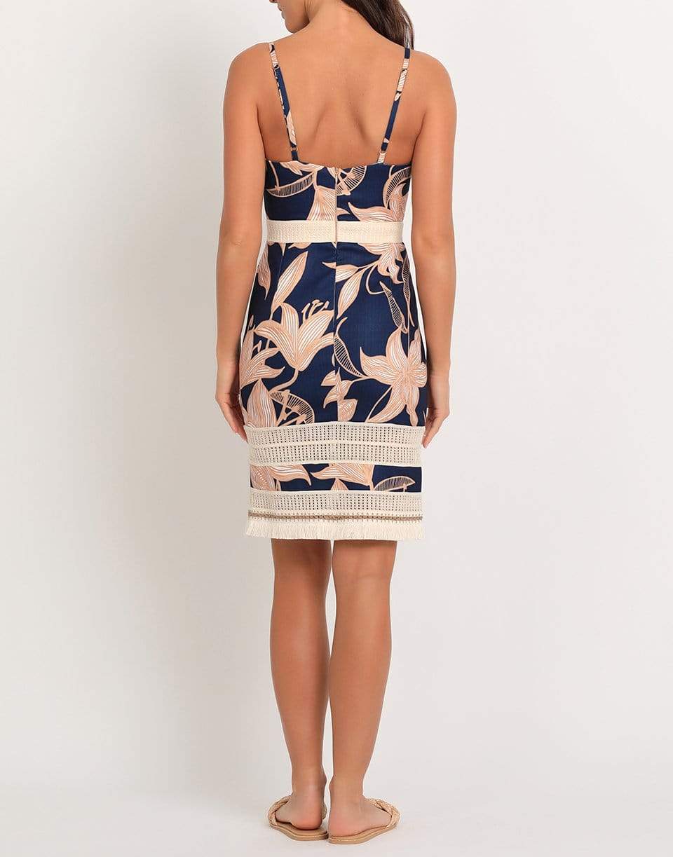 PATBO-Stargazer Fringe Trim Dress-
