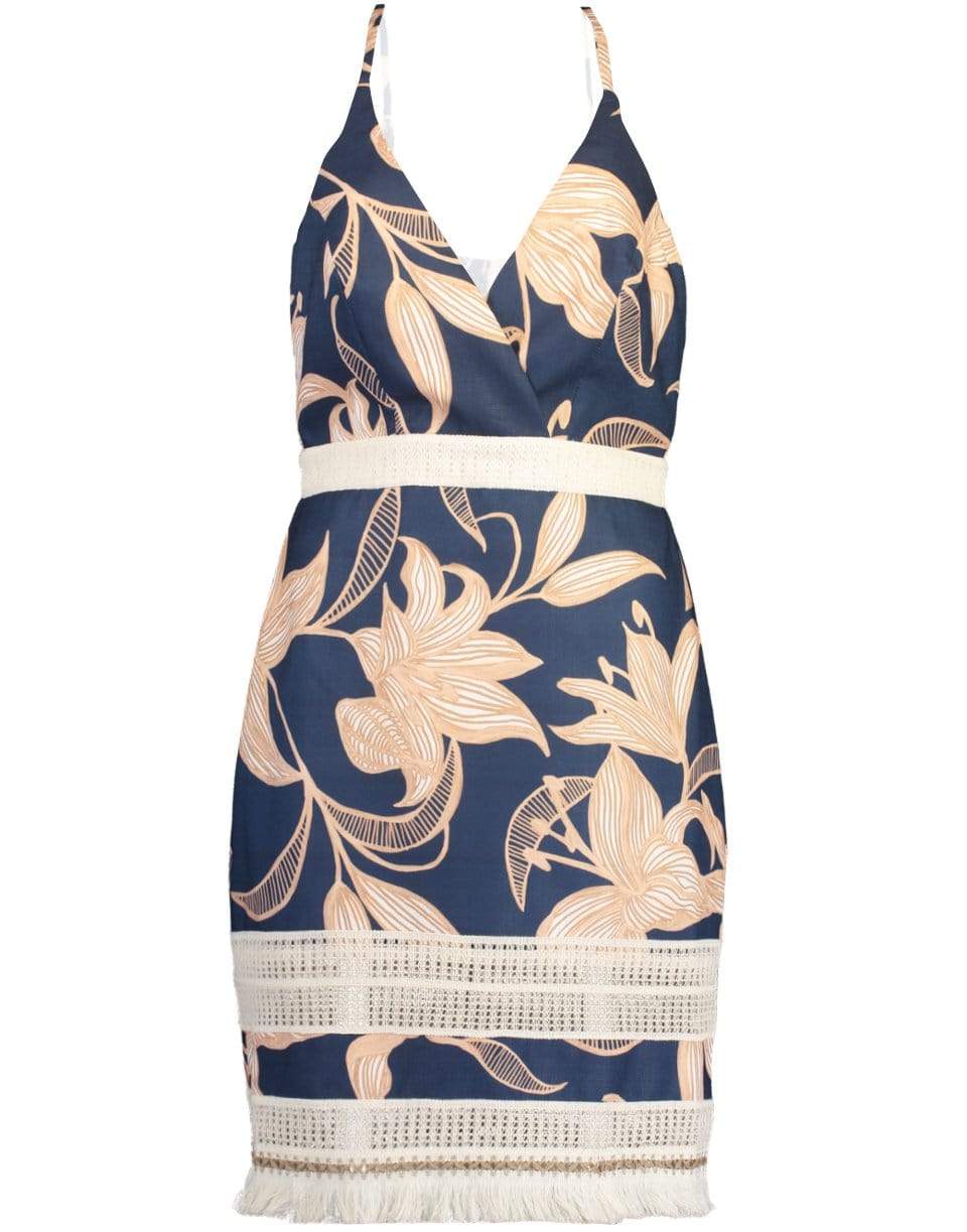 PATBO-Stargazer Fringe Trim Dress-