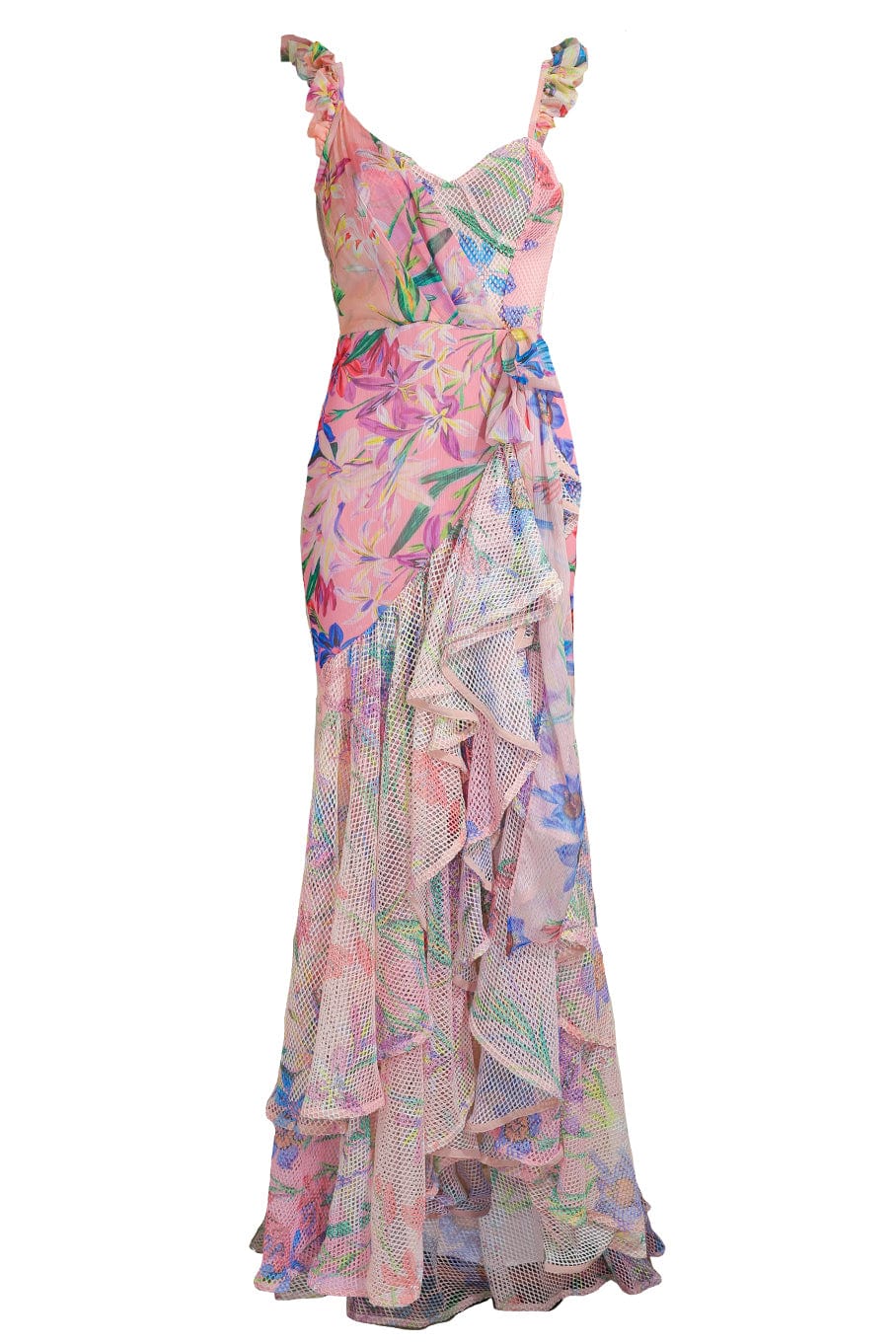 PATBO-Iris Lace Bustier Maxi Dress-