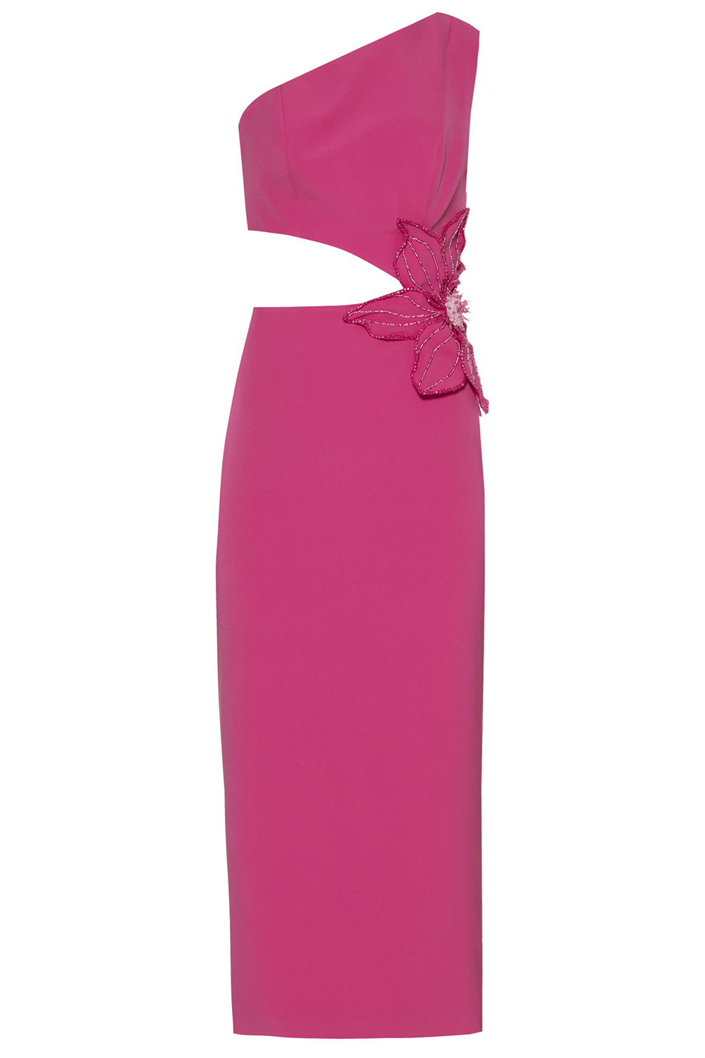 PATBO-Flower Applique Midi Dress-
