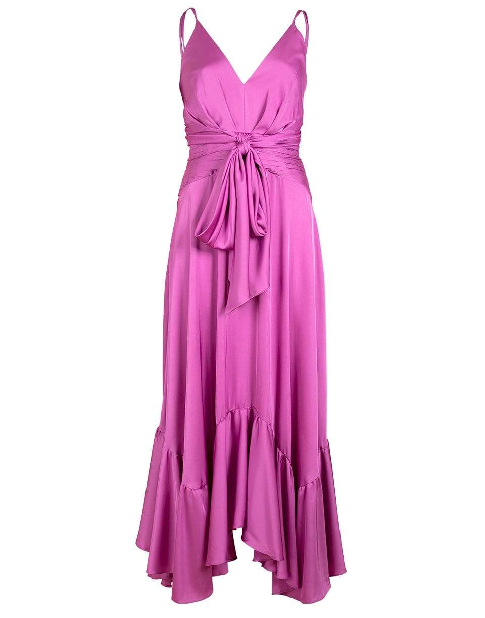 PATBO-Sleeveless Tie Front Midi Dress-