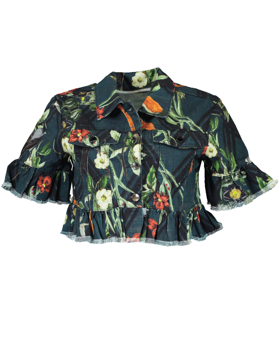 PATBO-Moana Print Cropped Jacket-