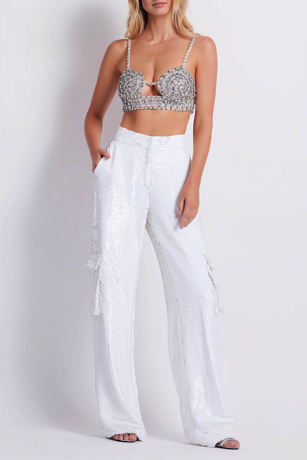 PATBO-Sequin Cargo Pant-