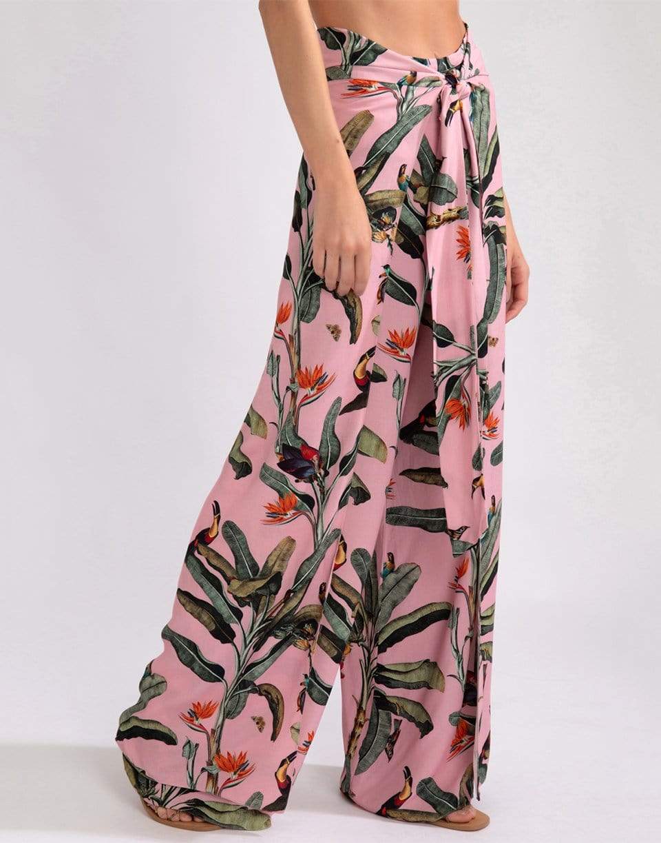 PATBO-Tropical Tie Waist Pant-