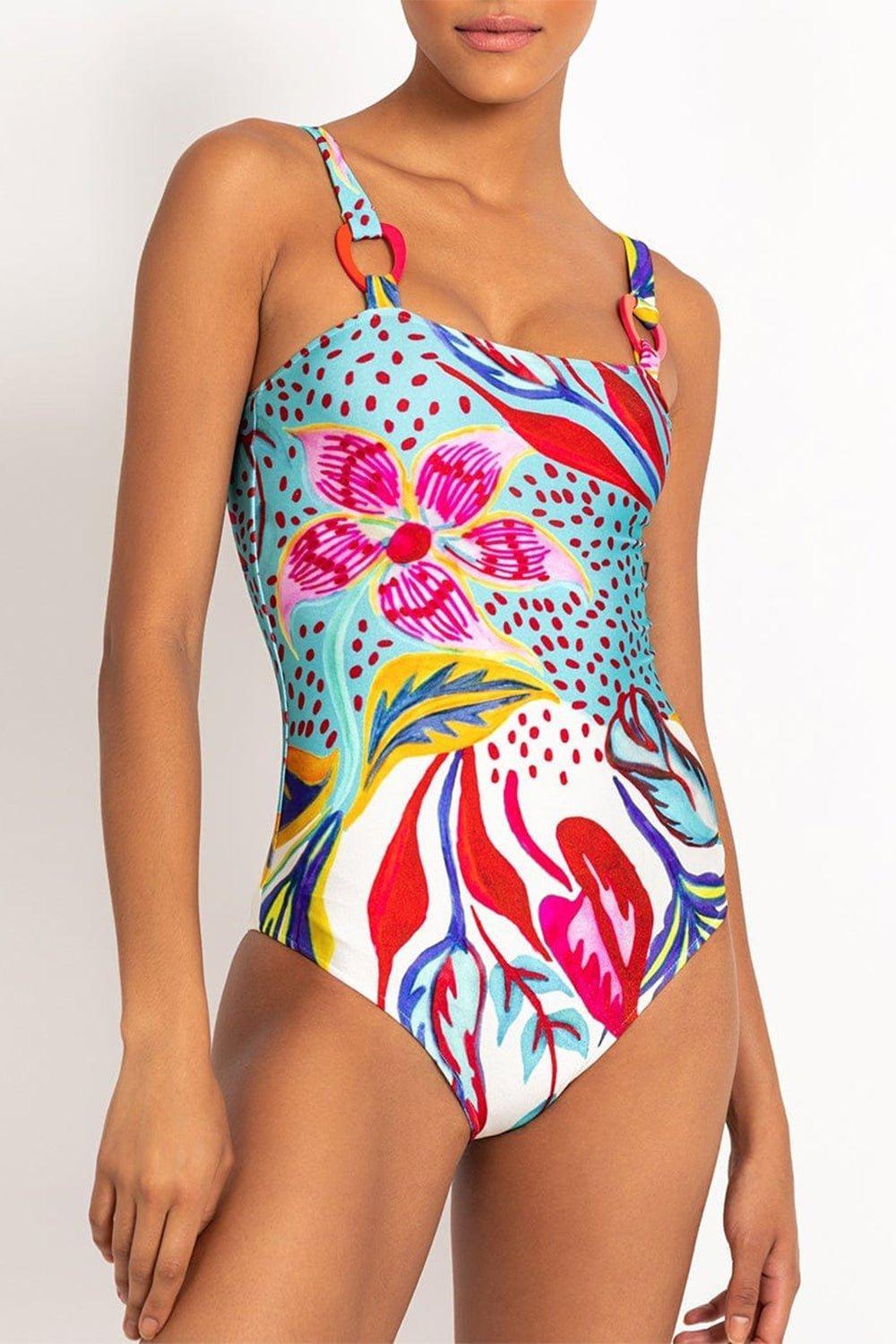 PATBO-Flora Square Neck Swimsuit-