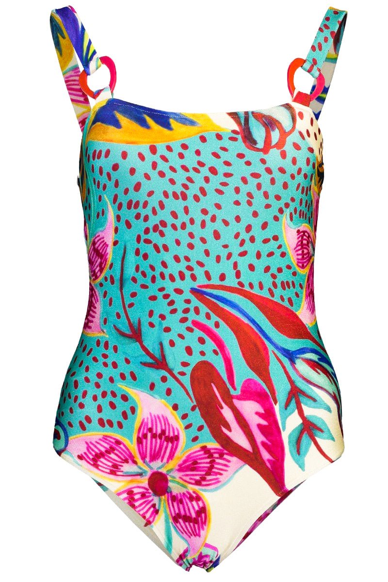 PATBO-Flora Square Neck Swimsuit-