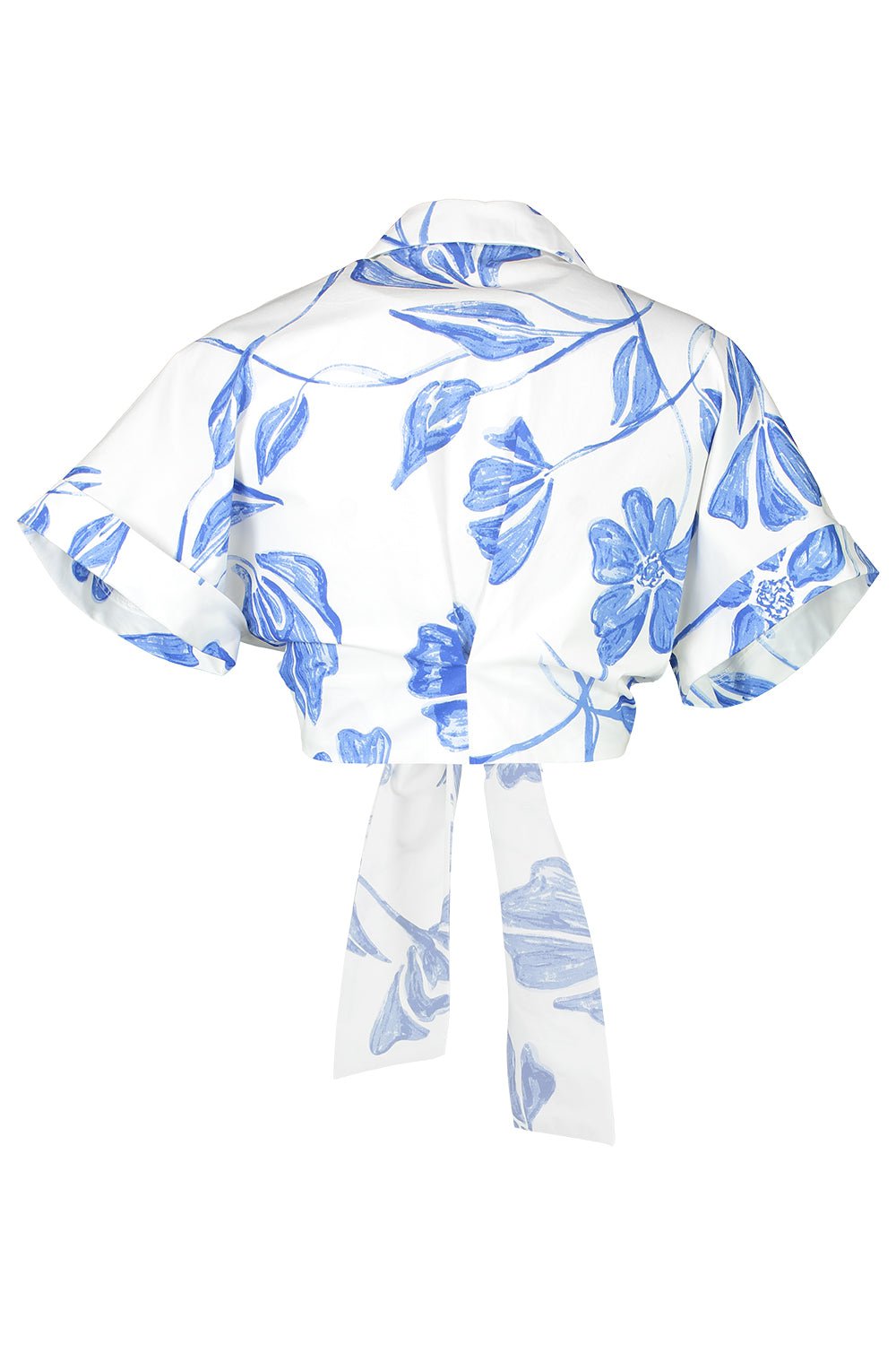 PATBO-Nightflower Tie Crop Top-