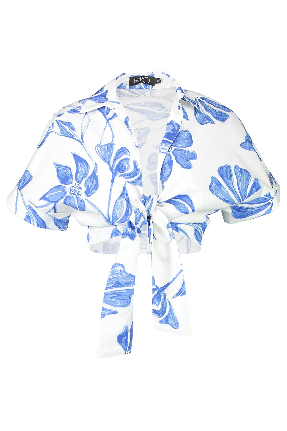 PATBO-Nightflower Tie Crop Top-