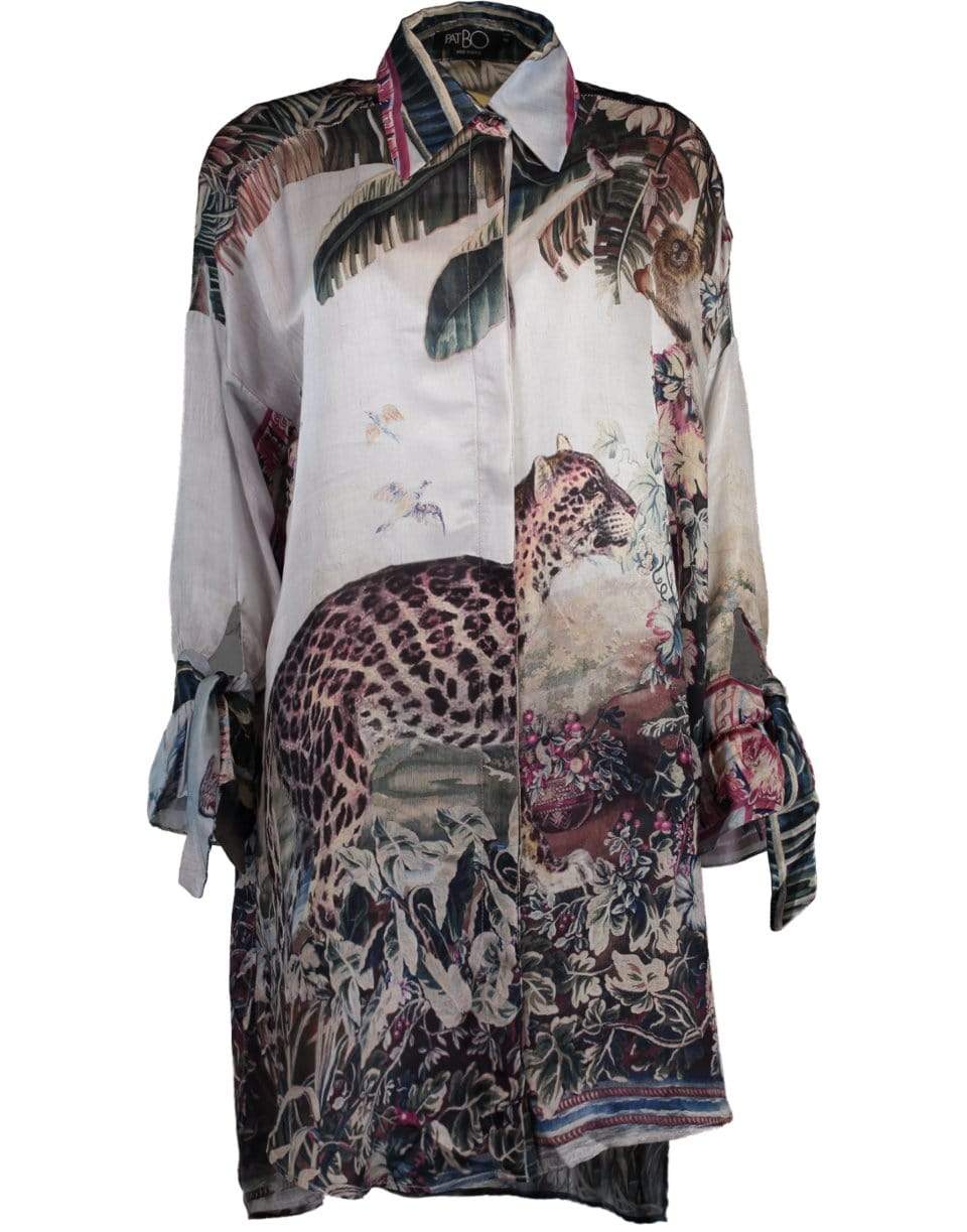 PATBO-Print Button Front Tunic-