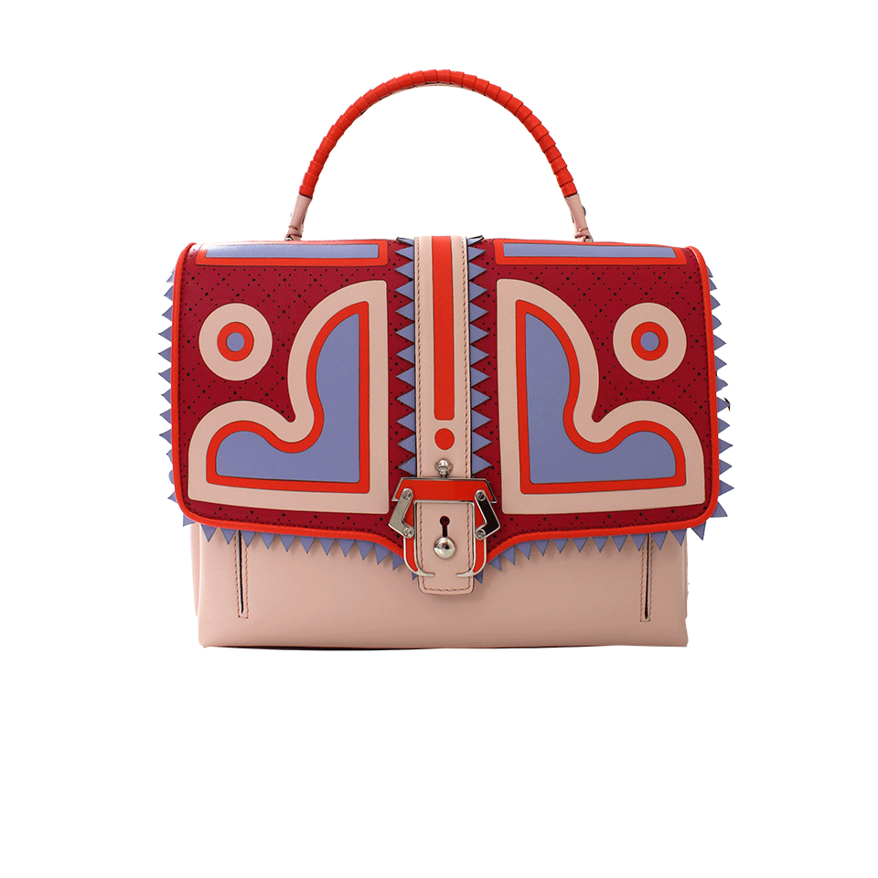 PAULA CADEMARTORI-Faye Top Handle Bag-RED/NUDE