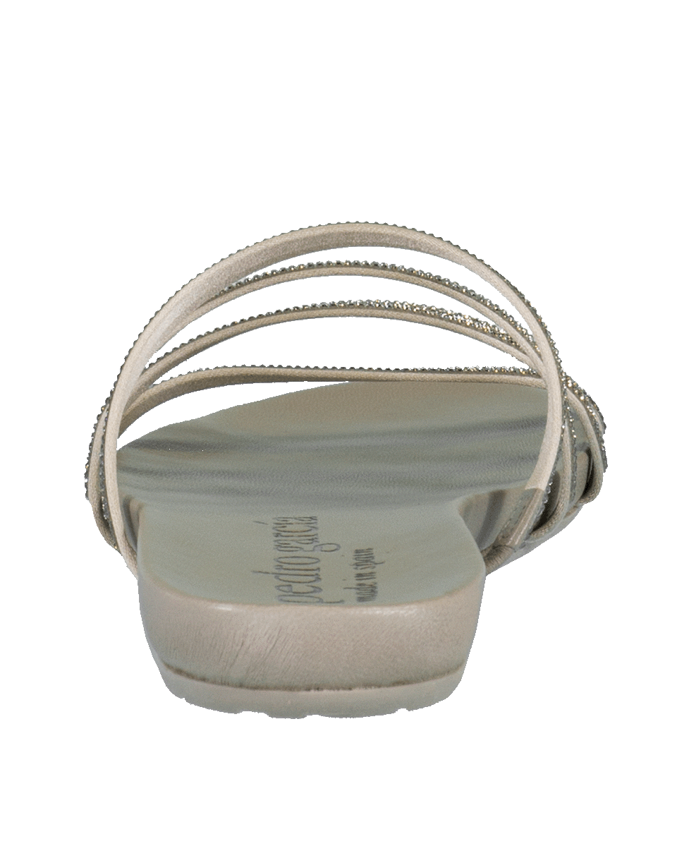 PEDRO GARCIA-Crystal Strap Flat Gala Sandal-