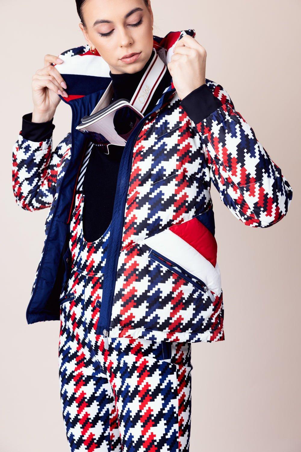 PERFECT MOMENT-Ski Duvet Jacket - Houndstooth-