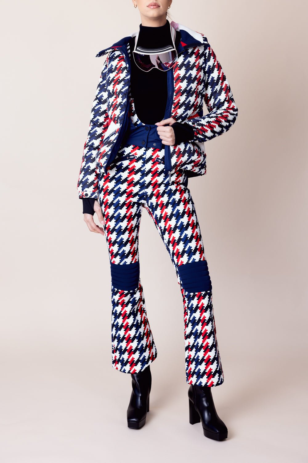 PERFECT MOMENT-Ski Duvet Jacket - Houndstooth-