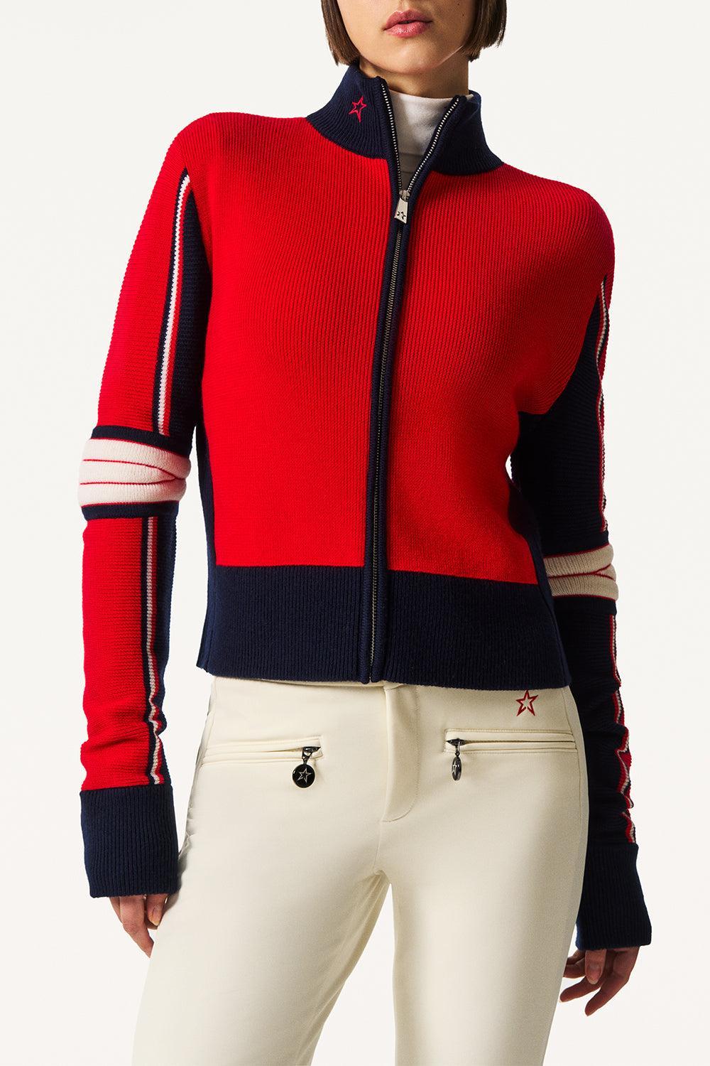 JG Zip Sweater-RED/NVY-XS-CLOTHINGJACKETCASUAL-PERFECT MOMENT