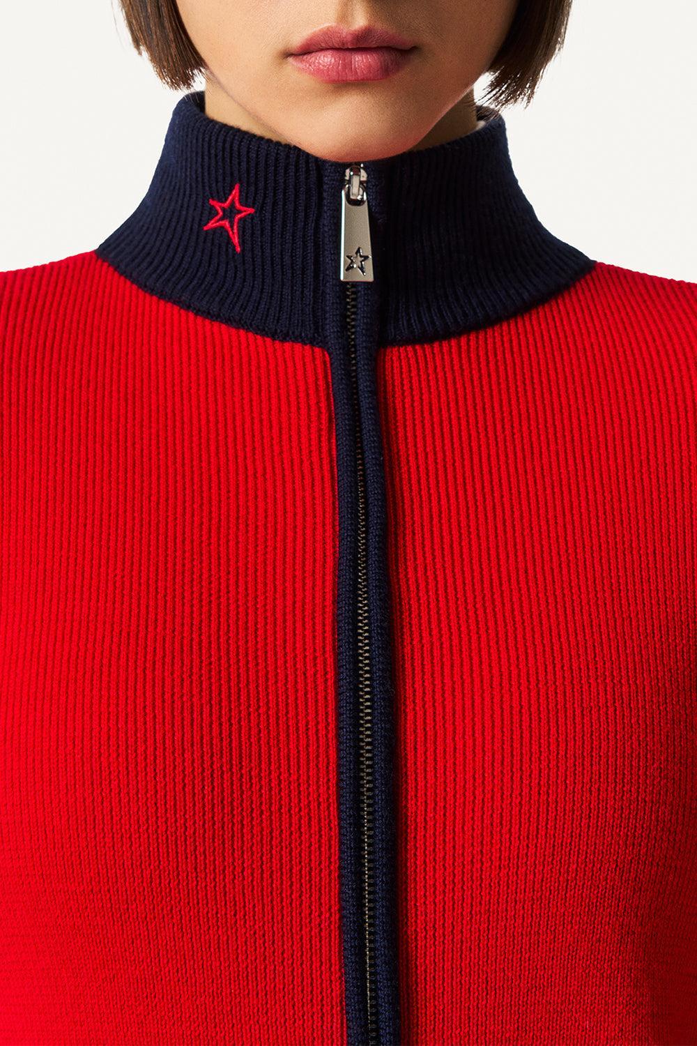JG Zip Sweater-RED/NVY-XS-CLOTHINGJACKETCASUAL-PERFECT MOMENT