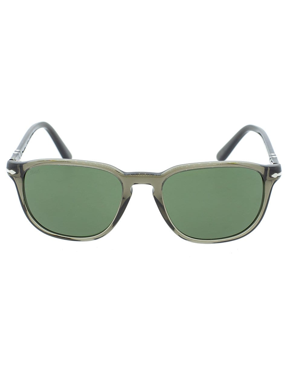 PERSOL-Grey and Green Transparent Sunglasses-GRY/GRN