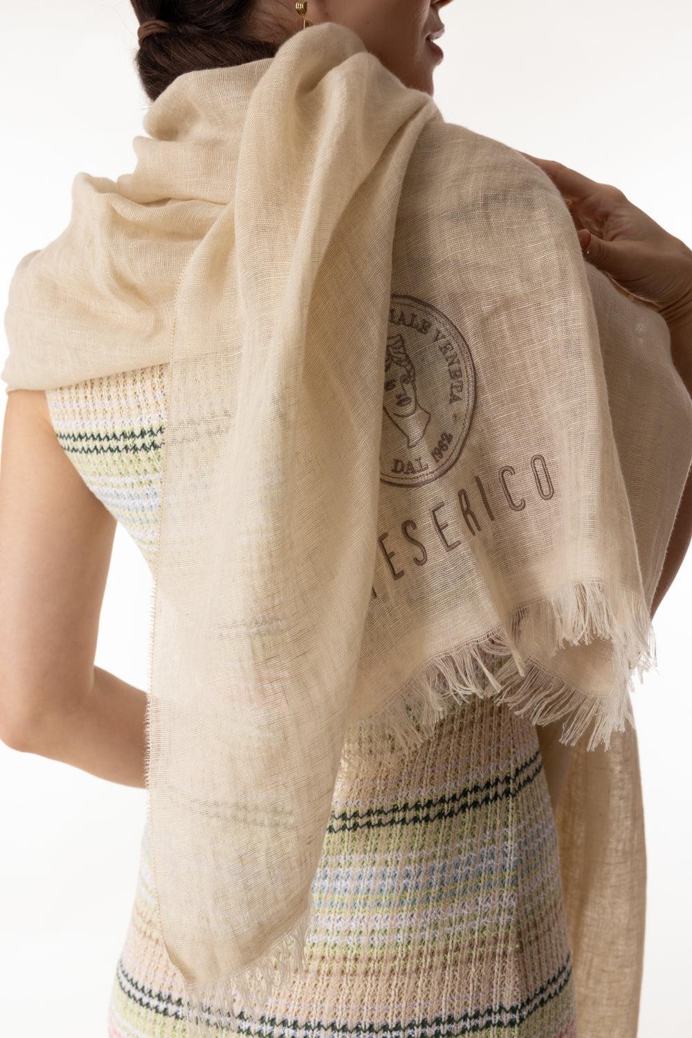 Embroidered Stole Scarf - Amber Beige-AMBR BGE-O/S-ACCESSORIESCARVES-PESERICO