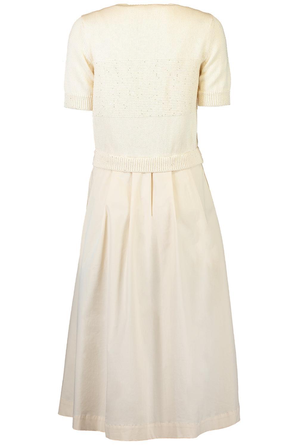 Short Sleeve Midi Dress-QRTZSAND-38-CLOTHINGDRESSCASUAL-PESERICO