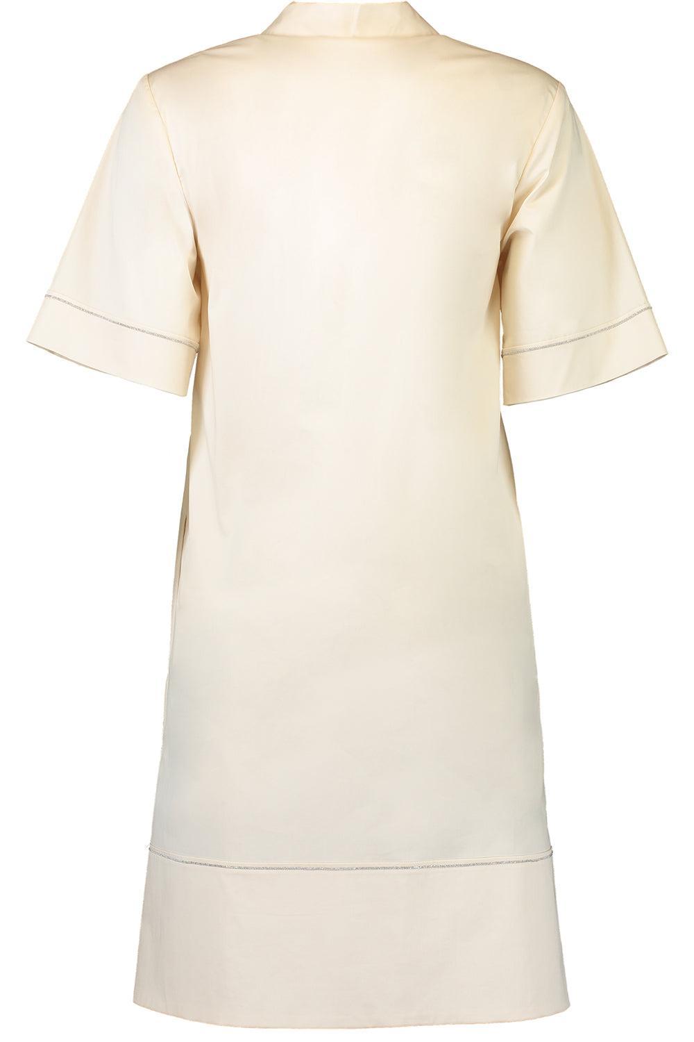 Short Sleeve Collar Dress-QRTZSAND-40-CLOTHINGDRESSCASUAL-PESERICO