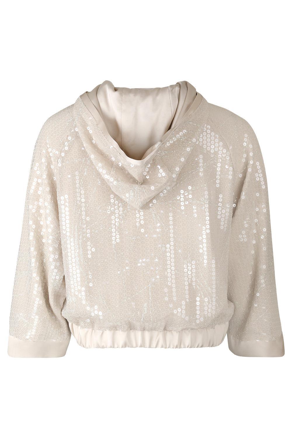 Embroidered Zip Up Jacket-CREAM-38-CLOTHINGJACKETCASUAL-PESERICO